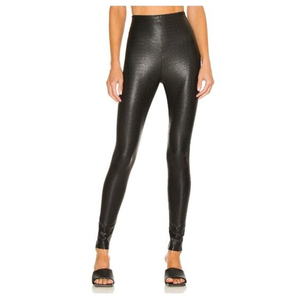 Commando Faux Leather Leggings Black High Rise XS SLG07 180